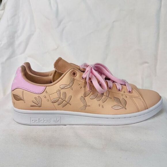 Adidas Stan Smith Women’s Sneakers Sz 11, skateboard embroidered NWT peach pink - Picture 6 of 9